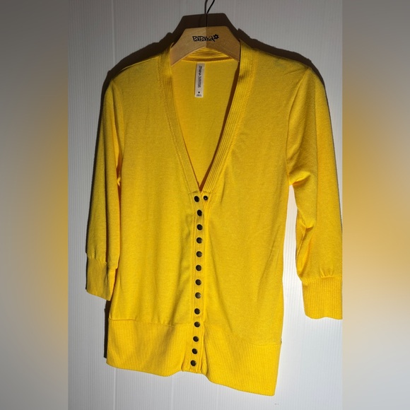 Zenana Outfitters Yellow Cardigan Sweater - Picture 1 of 3